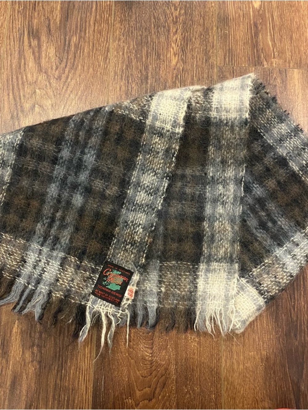 Vintage Scottish made mohair/wool scarf